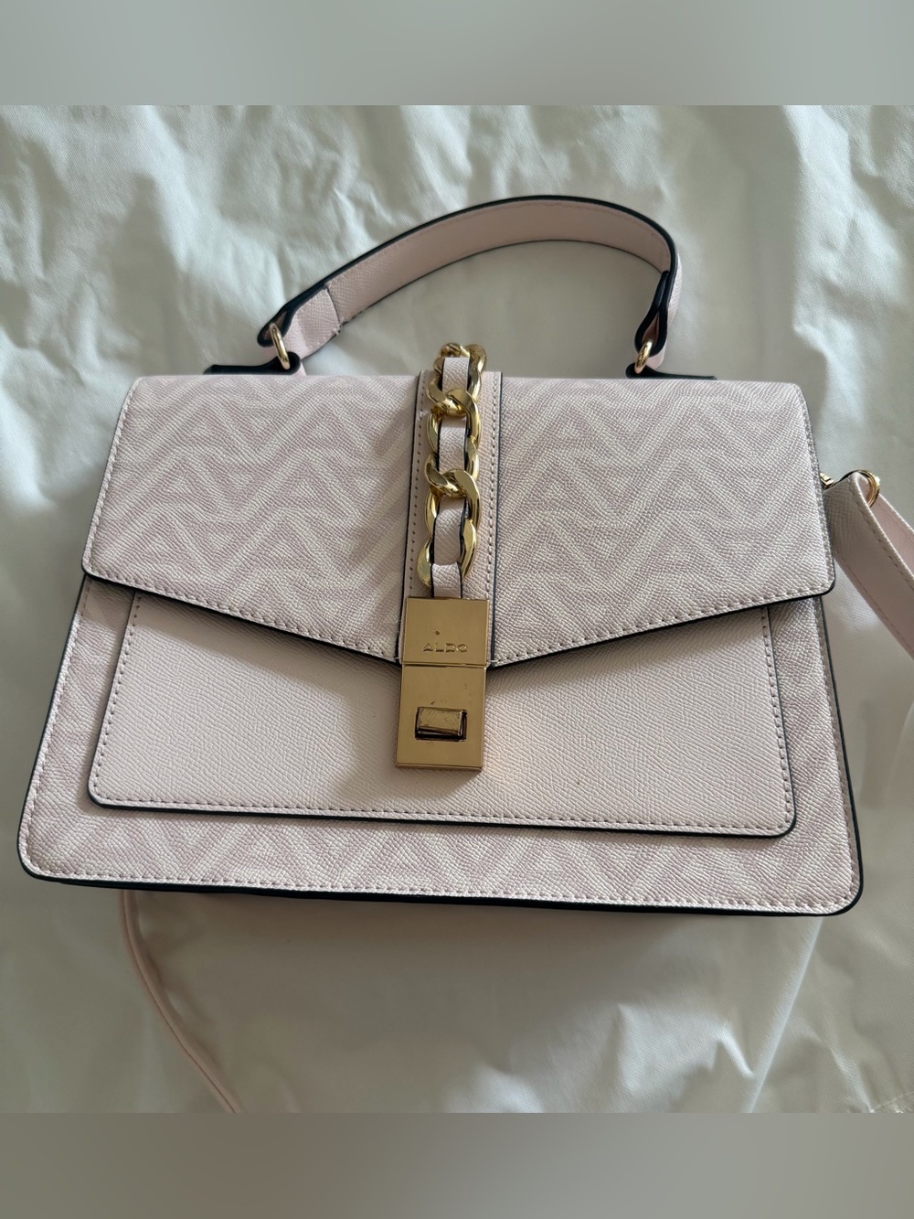 NWT ALDO Cailla Pink Crossbody Bag Purse with Gold Accents